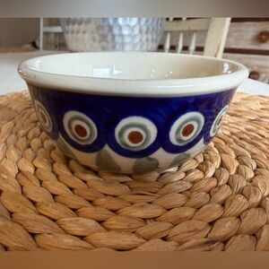 Vintage Hand Made In Poland Ceramika Boleslawiec Design Mini Bowl